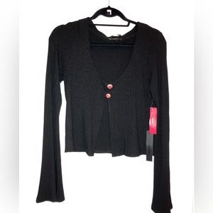 New carbon 38 sweater w custom real Chanel buttons m